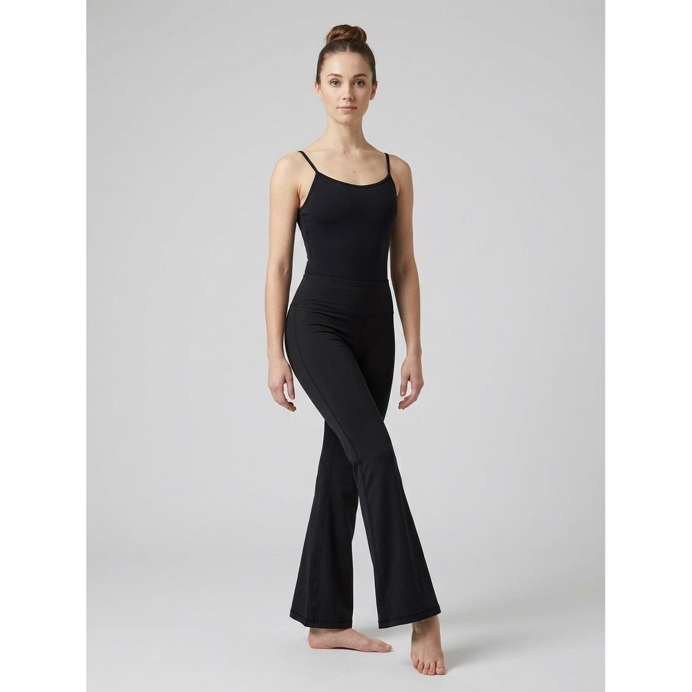 Yogalicious Girls Lux Ballerina Flare Black Leggings Yoga Pants Size S 7-8 NWT